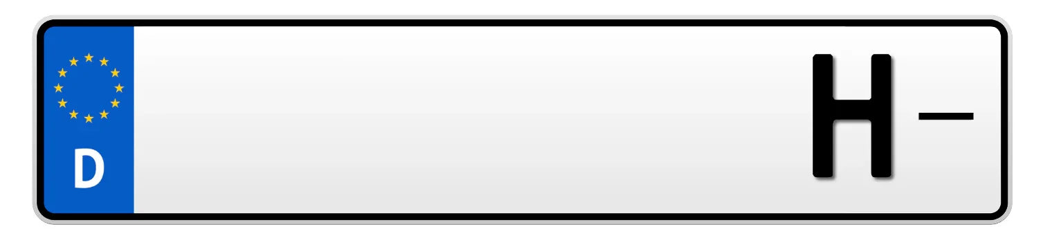 H-Kennzeichen mit Saison 460×110 mm – Oldtimer Nummernschild mit Zeitangabe - Direktschild.de