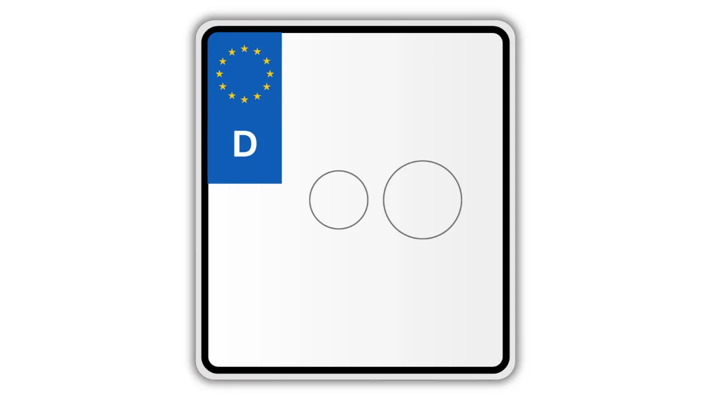 Motorrad-Kennzeichen 180×200 mm – offizielles Nummernschild nach DIN - Direktschild.de