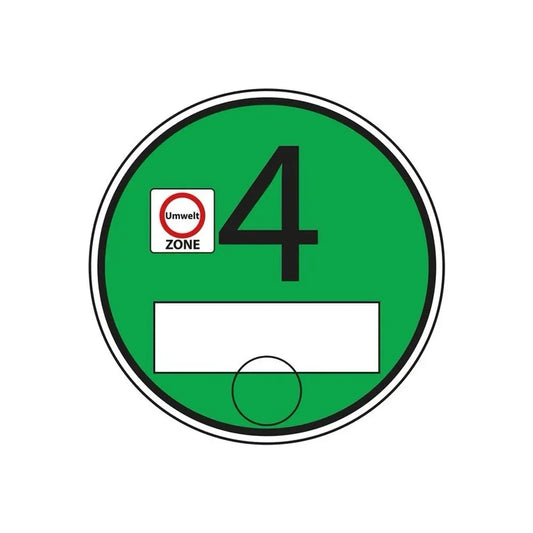 Feinstaubplakette grün – Umweltplakette für Umweltzonen (offiziell & gesetzeskonform)  - Direktschild.de