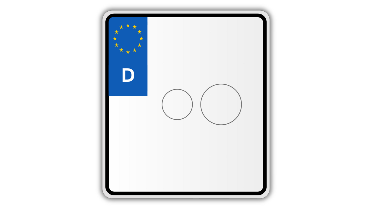 Motorrad Kennzeichen (180x200) - Direktschild.de