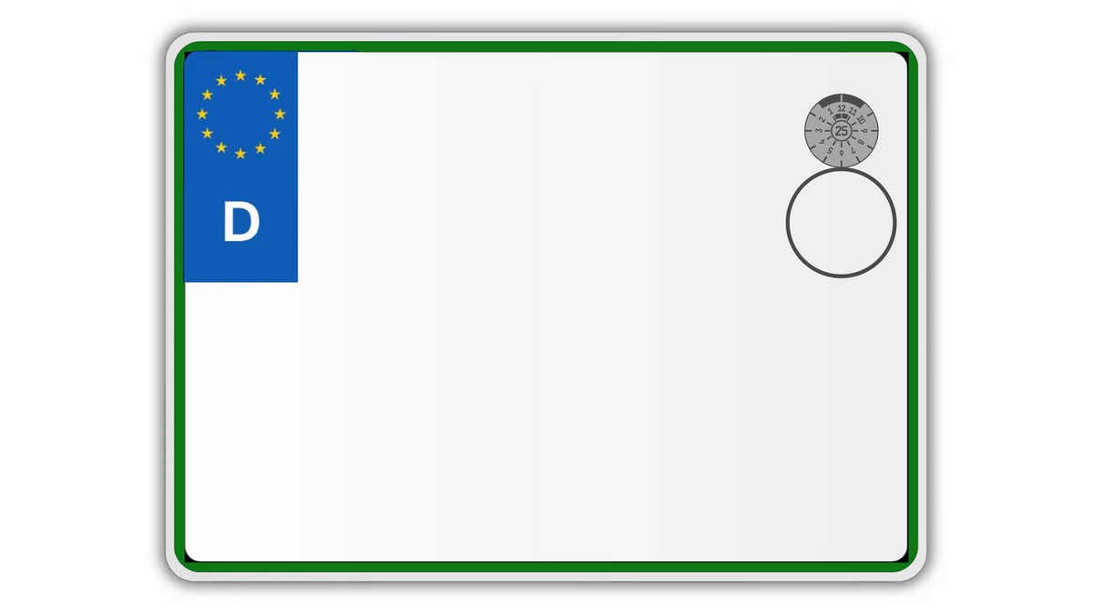 Kfz-Kennzeichen 280 × 200 mm zweizeilig