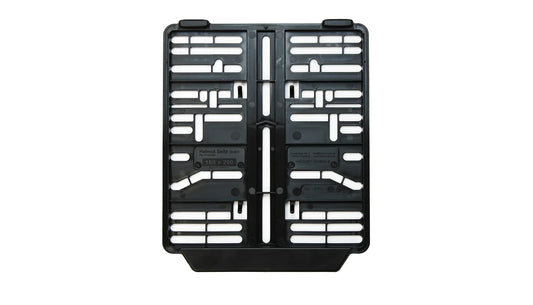 Kennzeichenhalter 180×200 mm – schwarz, ohne Werbung, sichere Montage - Direktschild.de